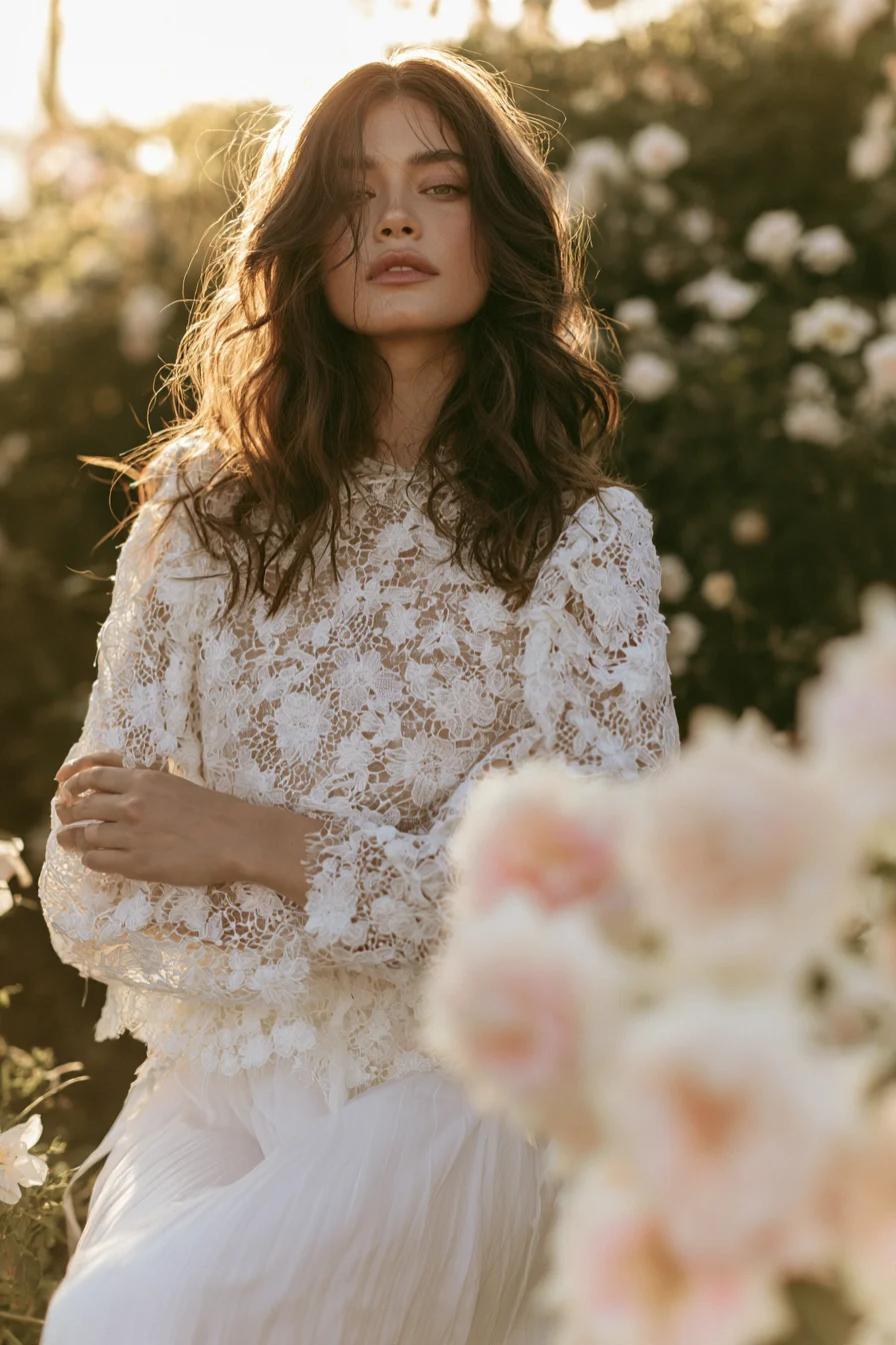 27 Beautiful Bridal Separates Tops for a Chic and Elegant Wedding Look 25 graceful grace loves lace styles 1