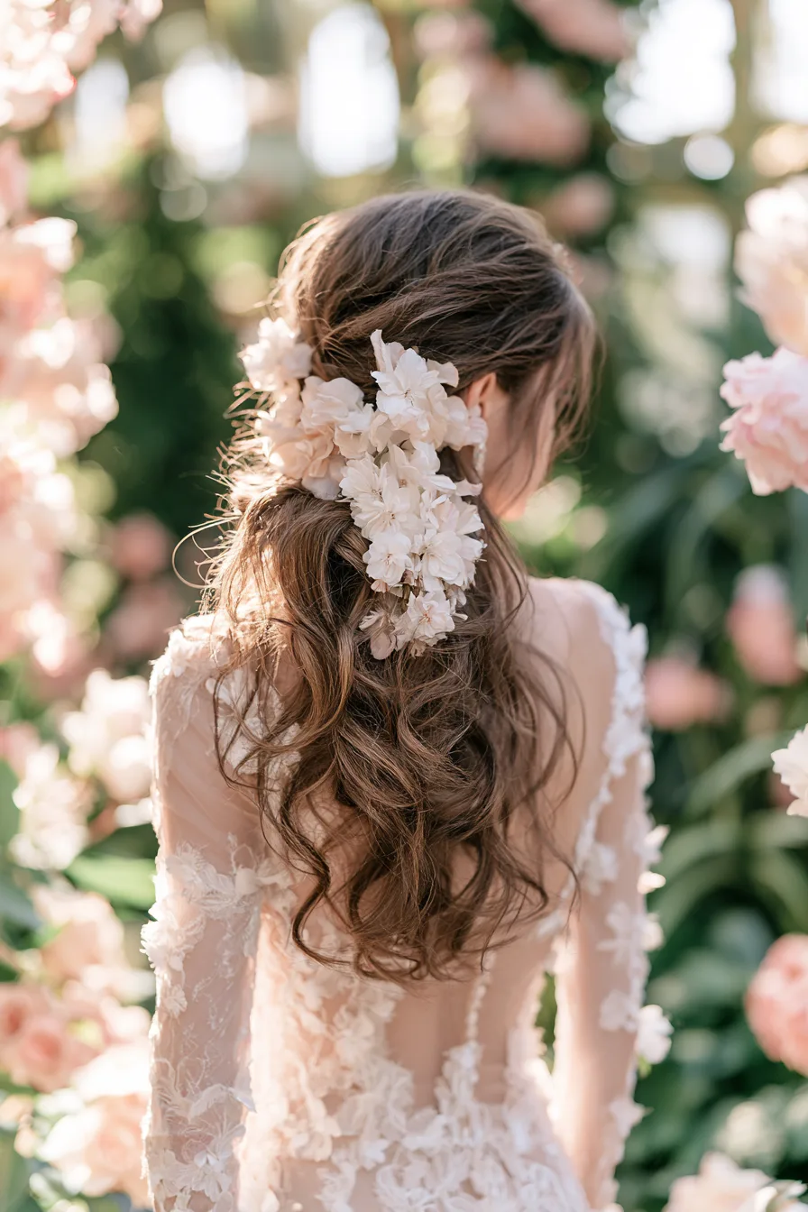 26 joyful floral wedding hairstyle 1