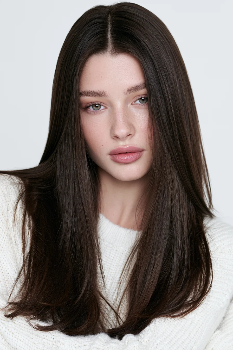 27 polished straight haircut for a timeless finish