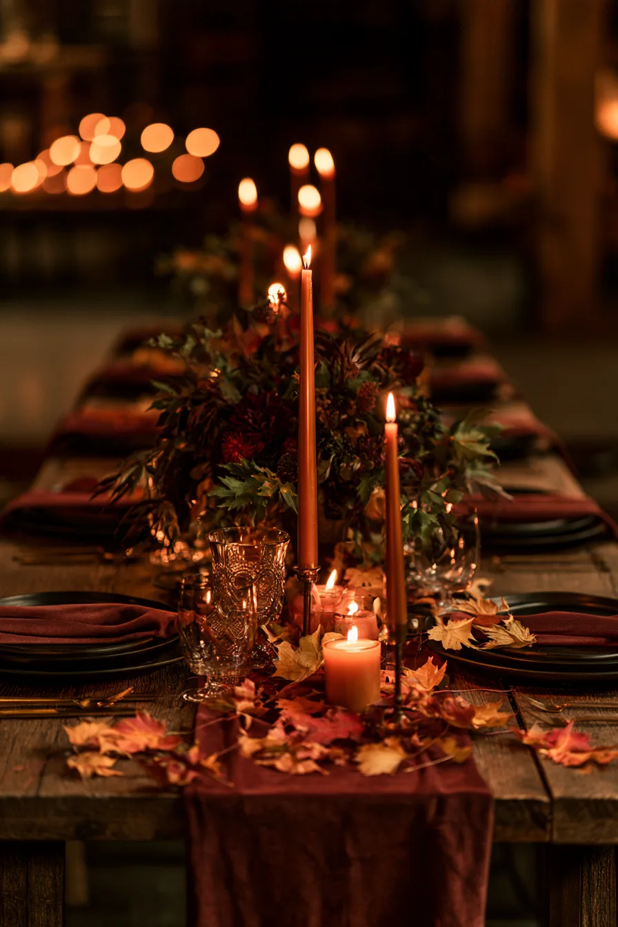 3 moody autumn tablescapes with luxurious details 1