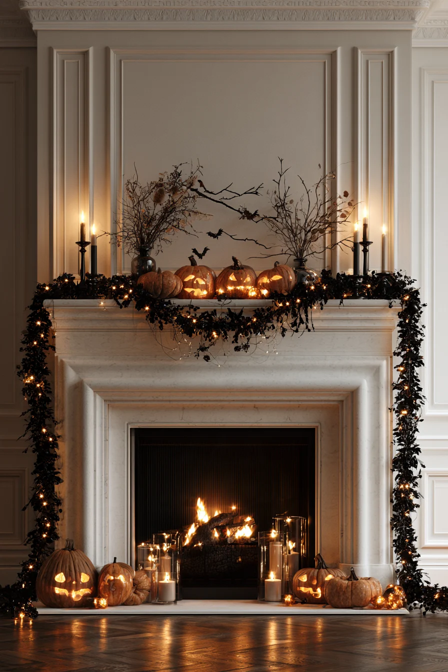 27 Halloween Party Ideas For Spooky Fun 3 whimsical halloween mantel styling ideas 1
