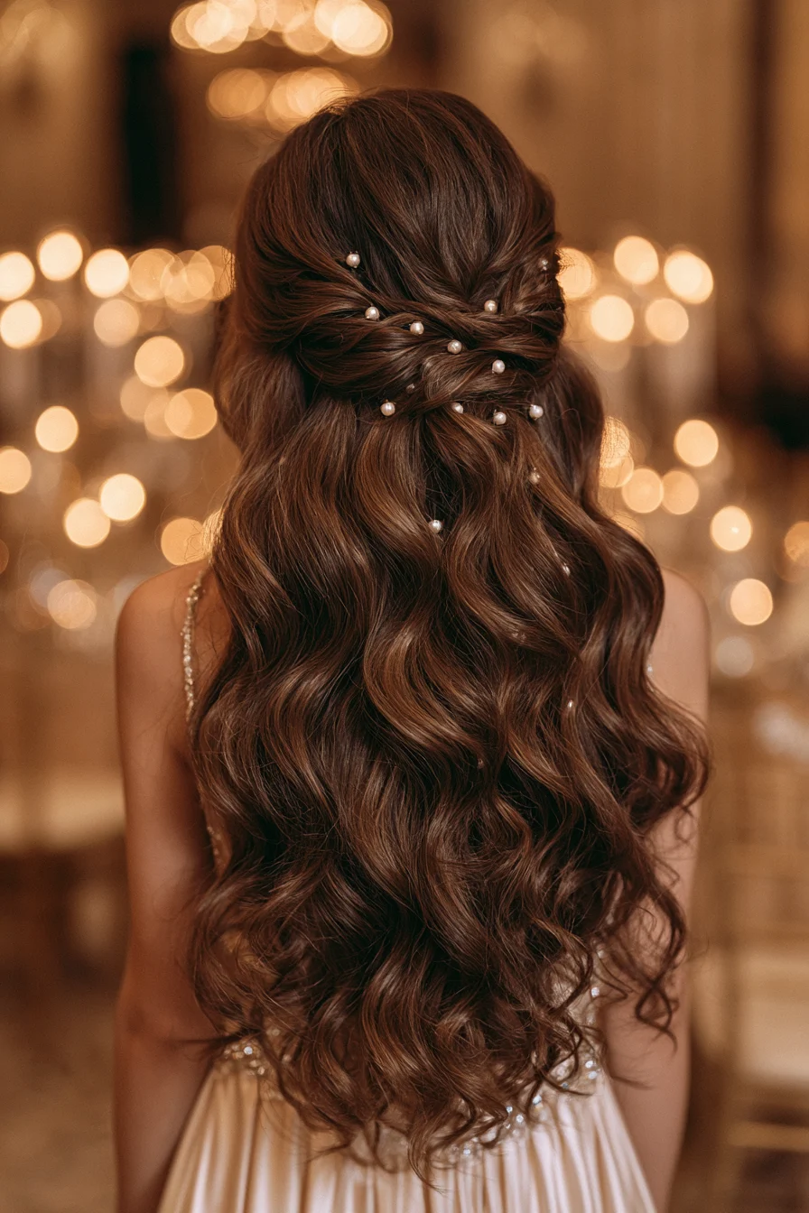 4 luxurious pearl bridal hair 1