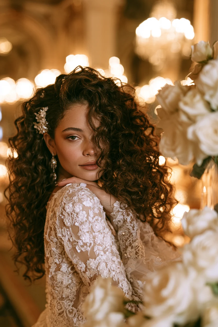 5 bouncy curled hair for wedding celebrations 1