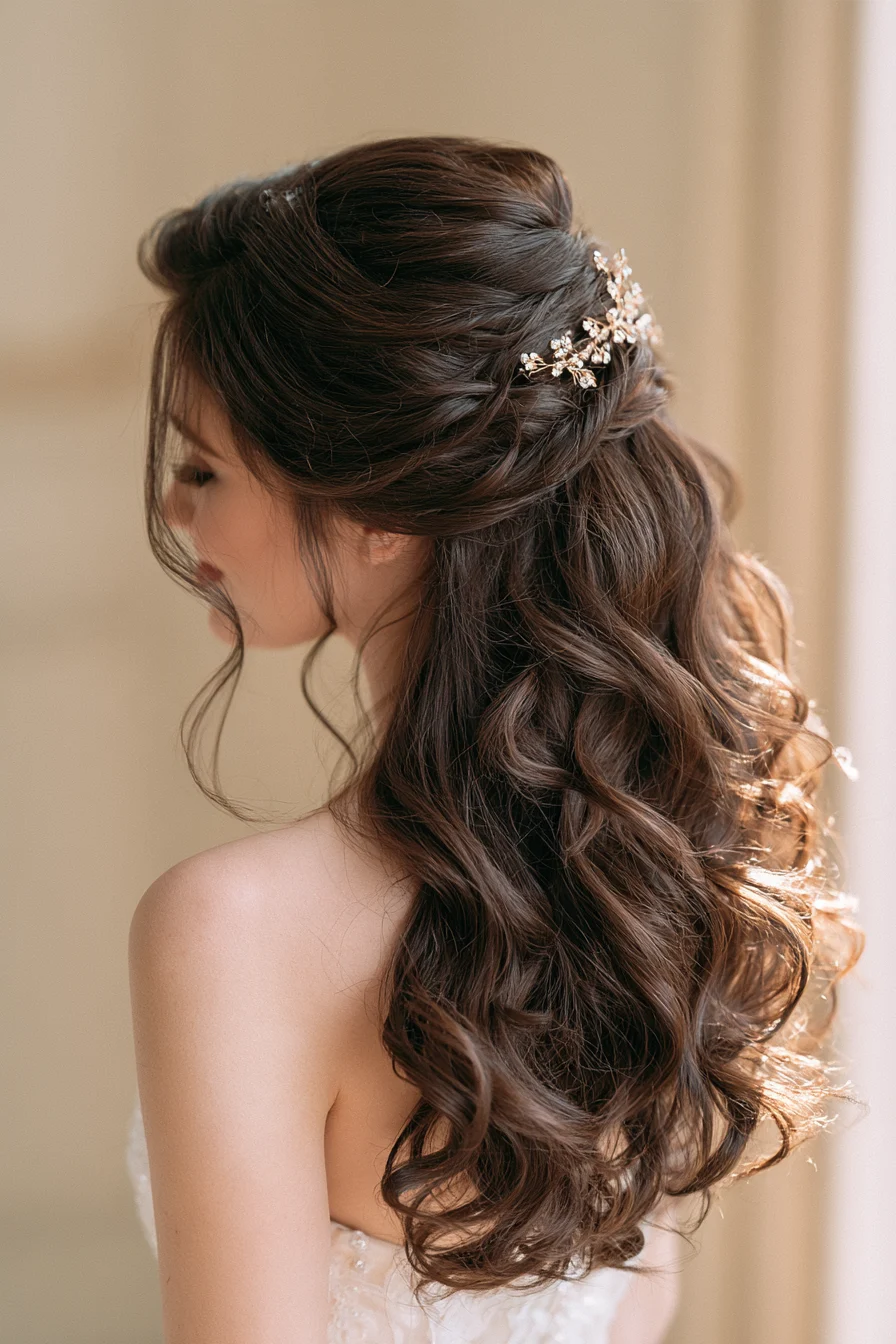 5 relaxed romantic bridal half up half down hair