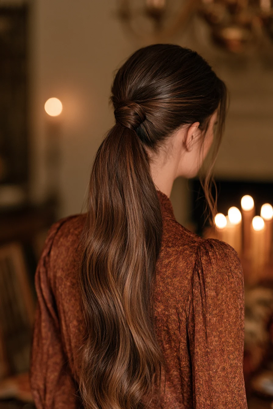 27 Gorgeous Thanksgiving Hairstyles to Make Your Holiday Look Extra Special 5 sleek holiday ponytail