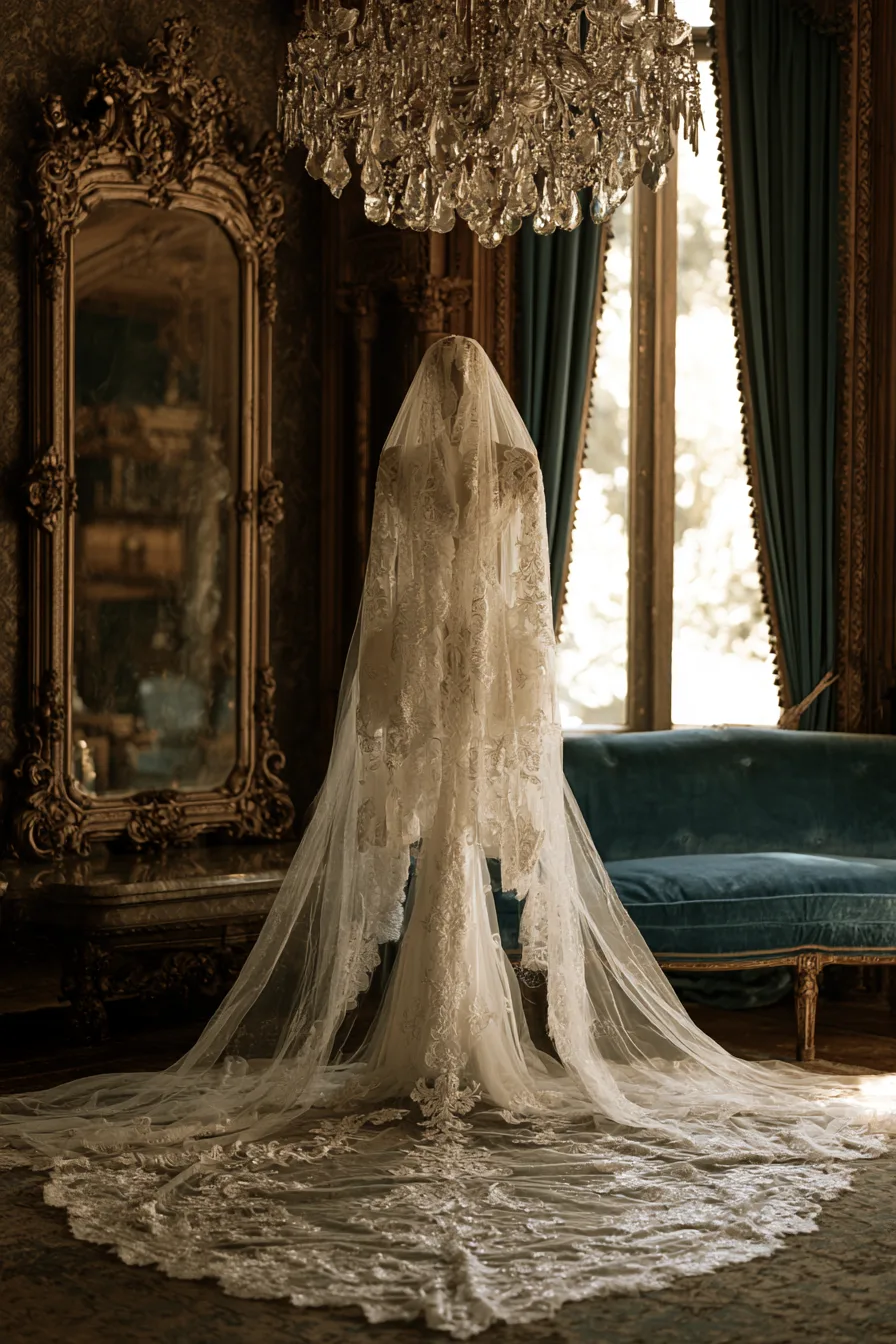 27 Haunted Wedding Ideas That Feel Magical 6 luxurious lace gowns for a gothic bride 1