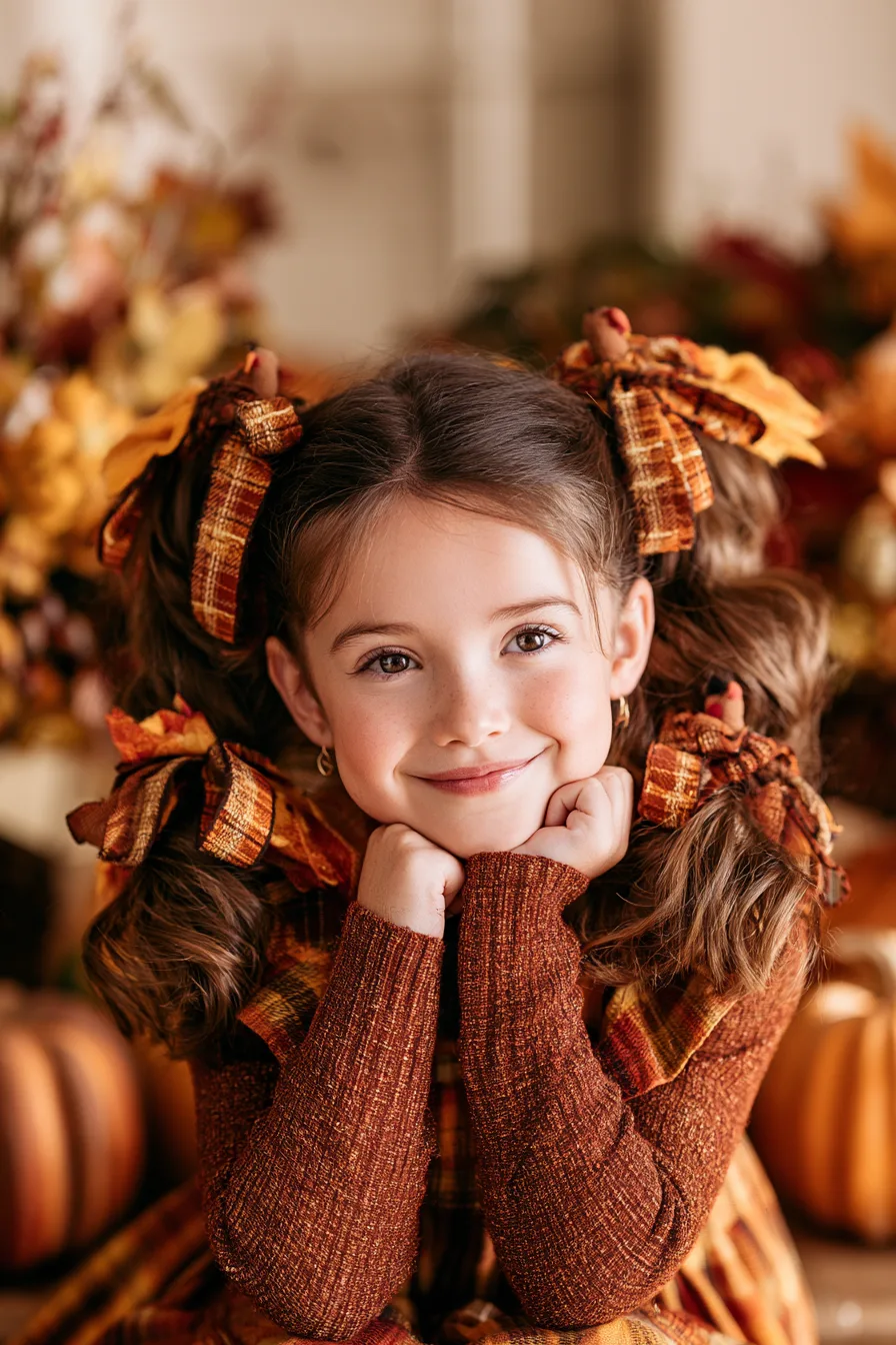 7 cheerful turkey pigtail hairstyle 1