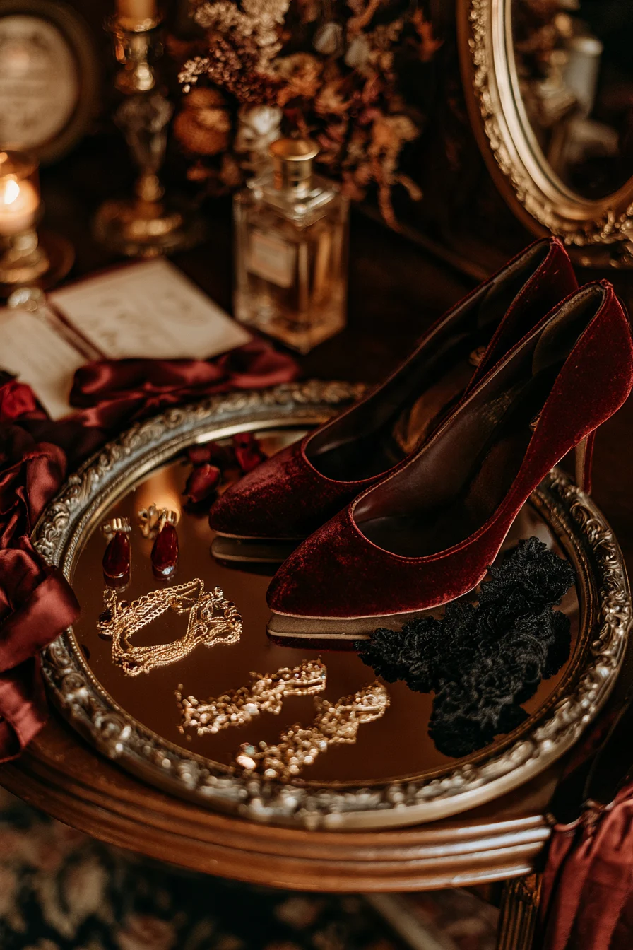 7 elegant burgundy details for a glamorous bride 1