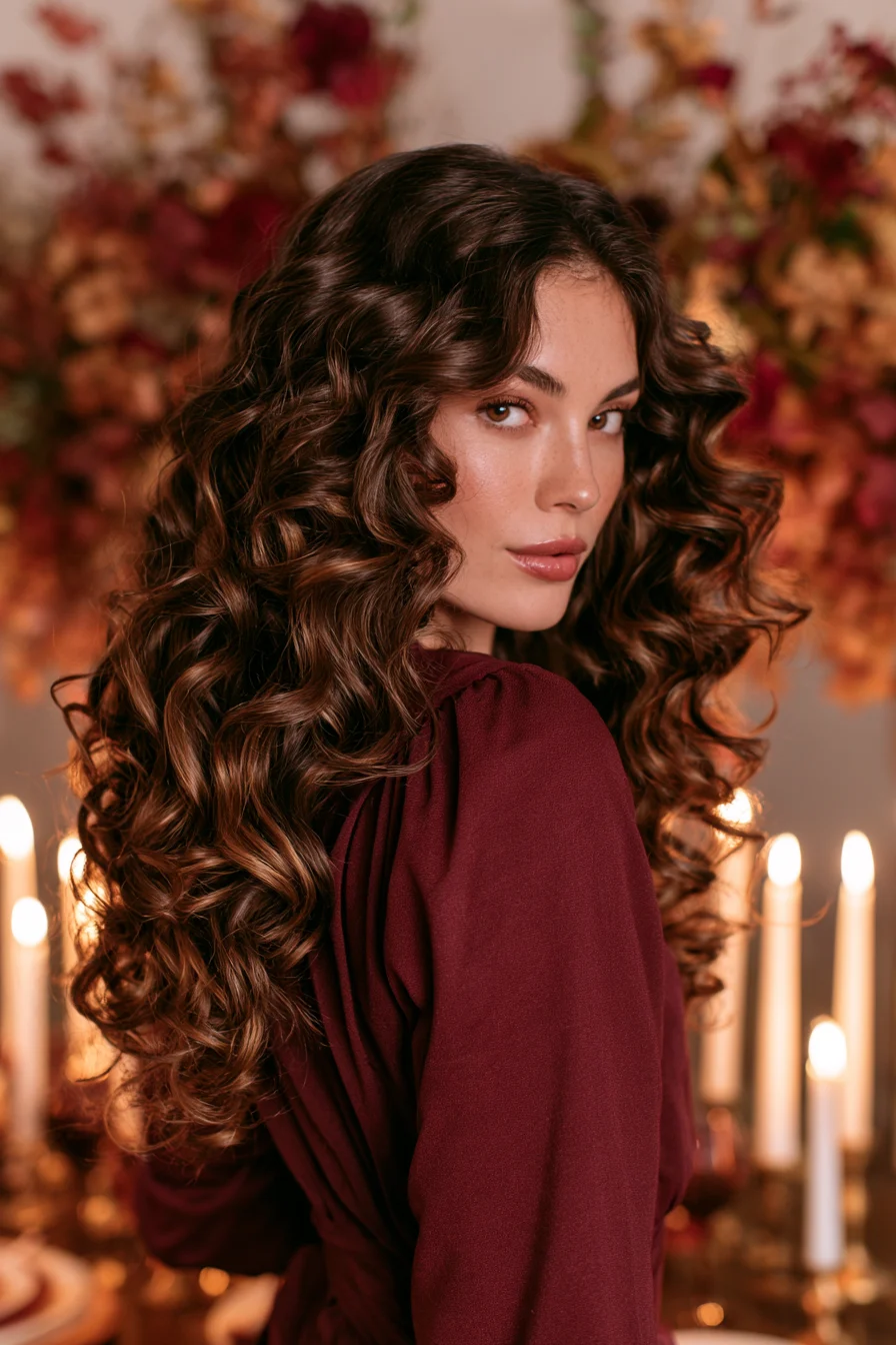 27 Gorgeous Thanksgiving Hairstyles to Make Your Holiday Look Extra Special 7 full glamorous thanksgiving curls