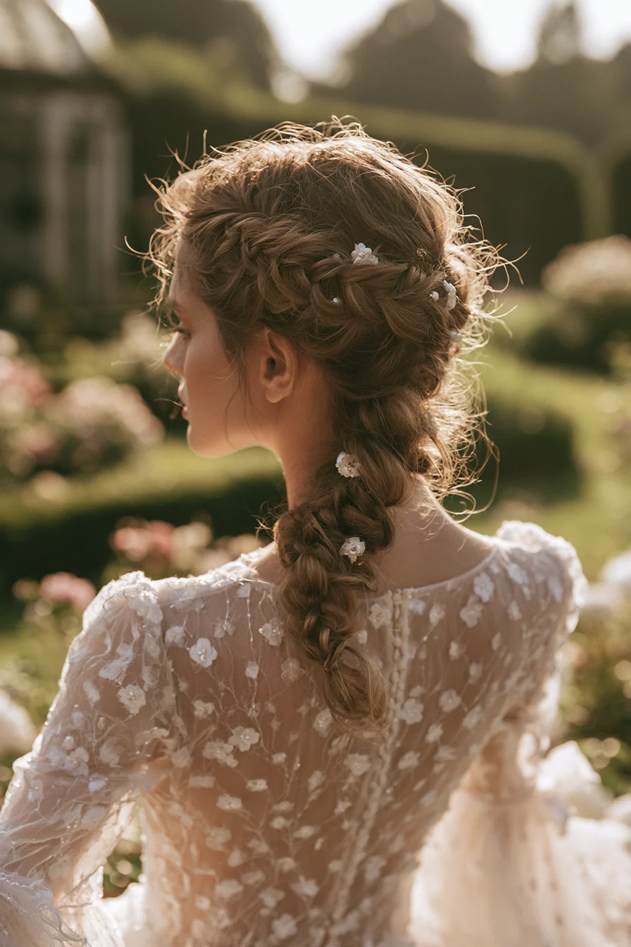 7 romantic braided hair for the big day