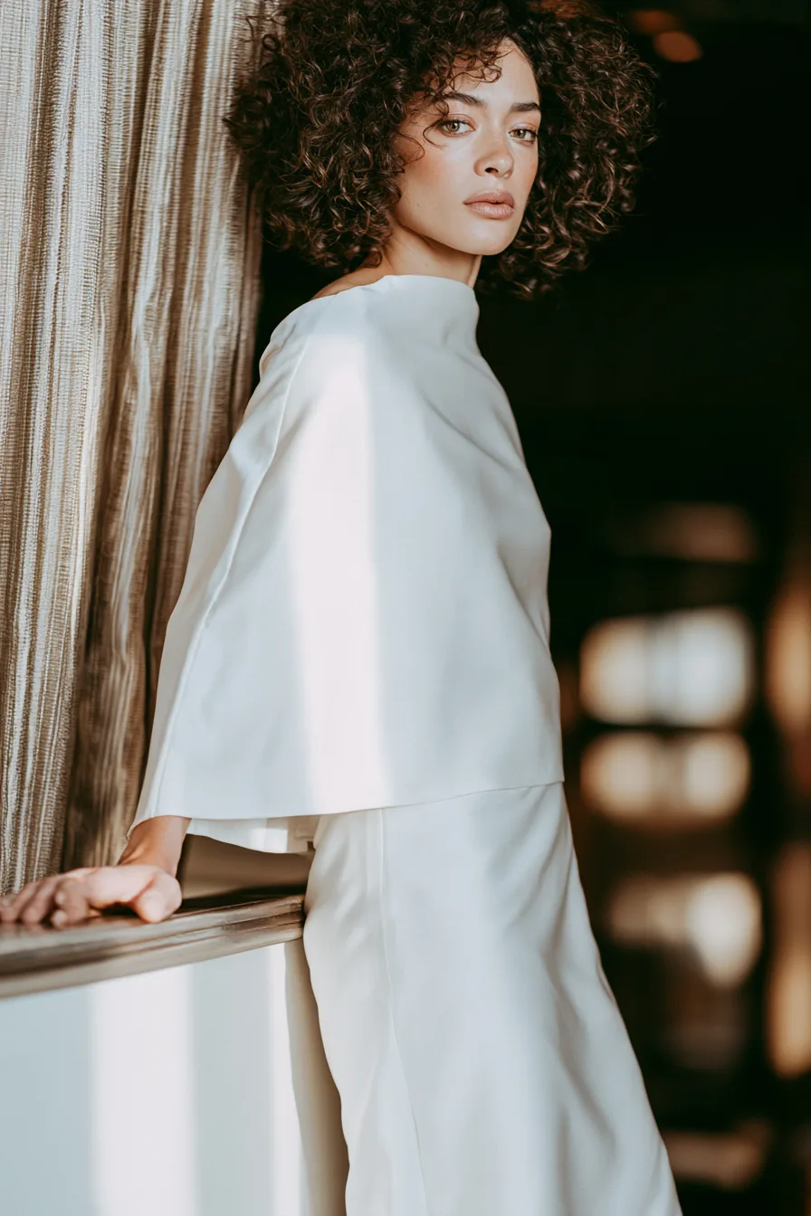 27 Beautiful Bridal Separates Tops for a Chic and Elegant Wedding Look 8 chic asymmetrical wedding styles 1