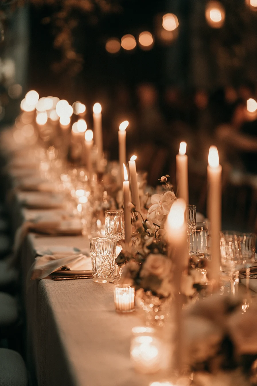 27 Creative Wedding Reception Ideas 8 romantic candlelit wedding table inspirations 1