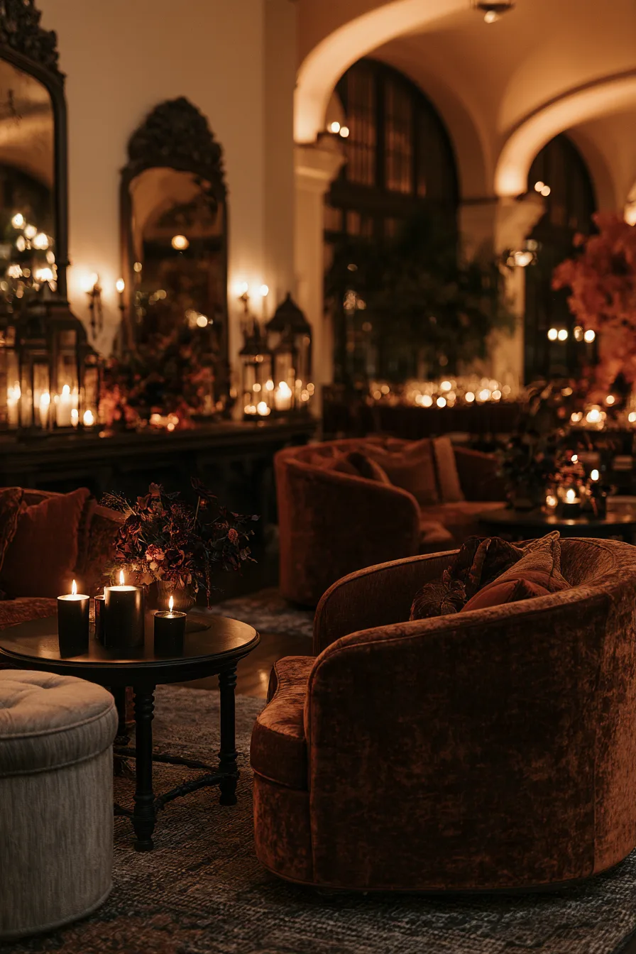 9 cozy gothic reception decor for an autumn celebration 1