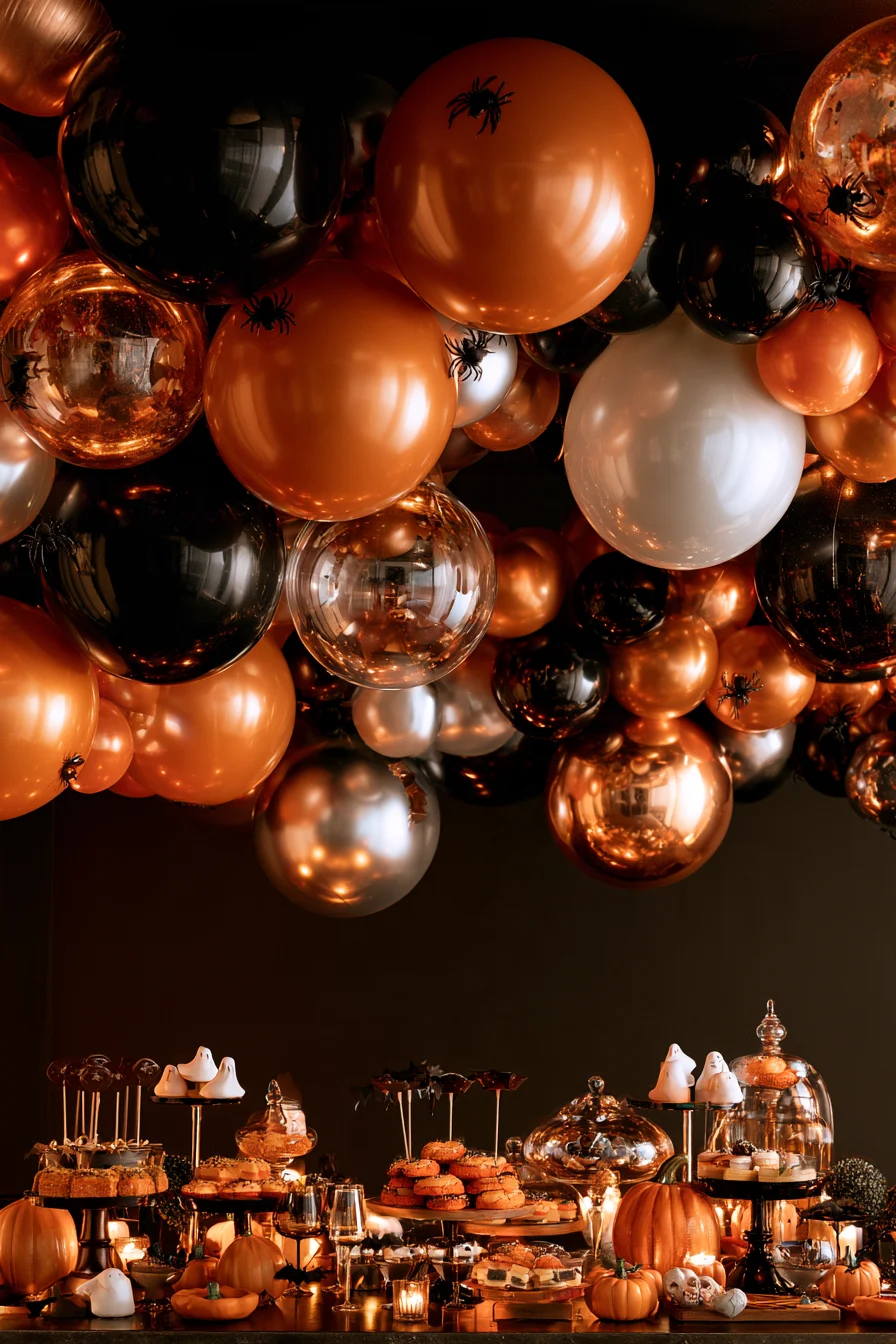 27 Halloween Party Ideas For Spooky Fun 9 festive balloon garland ideas for halloween 1