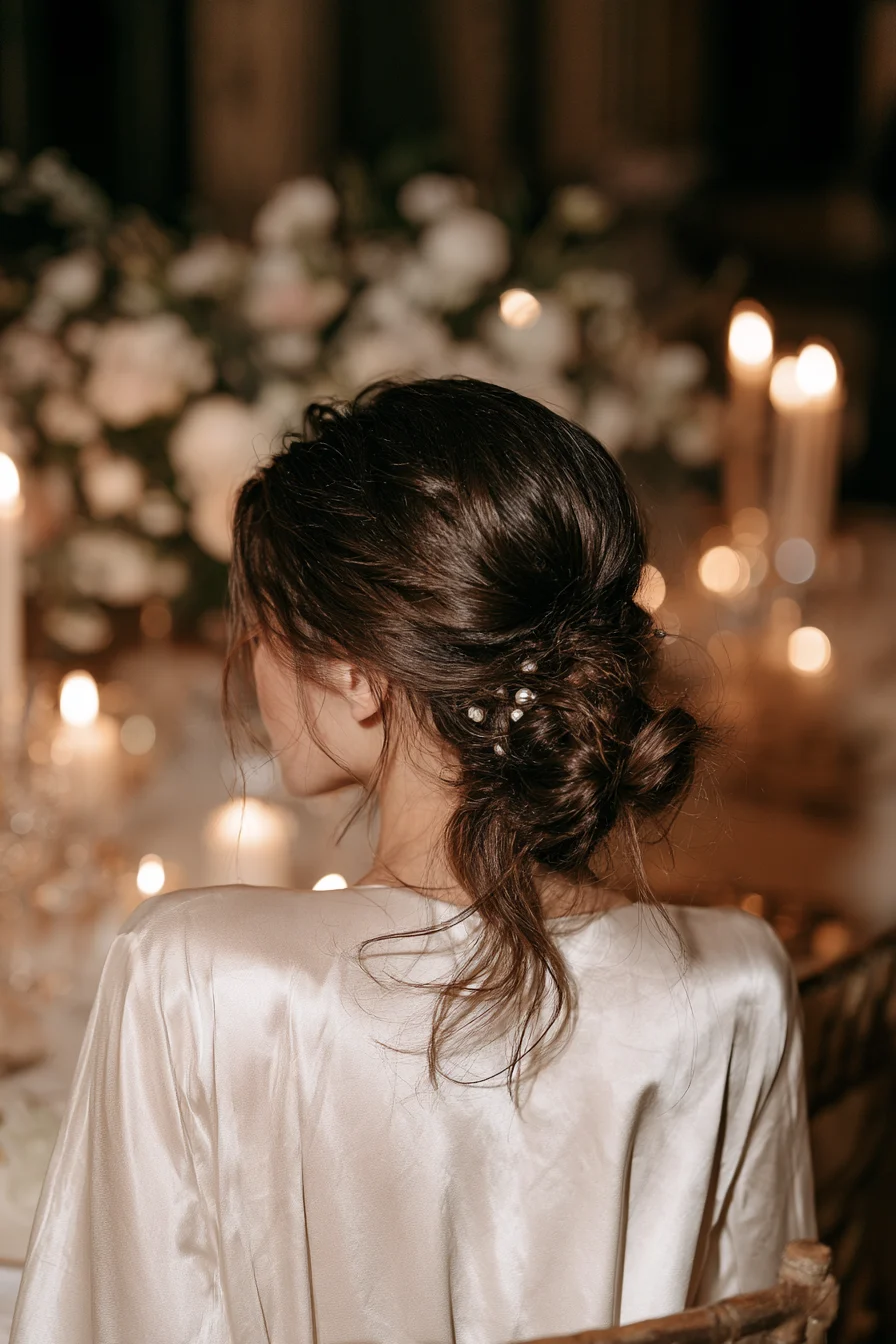 27 Sophisticated Wedding Guest Hairstyles for Any Dress 9 graceful low bun wedding styles 1