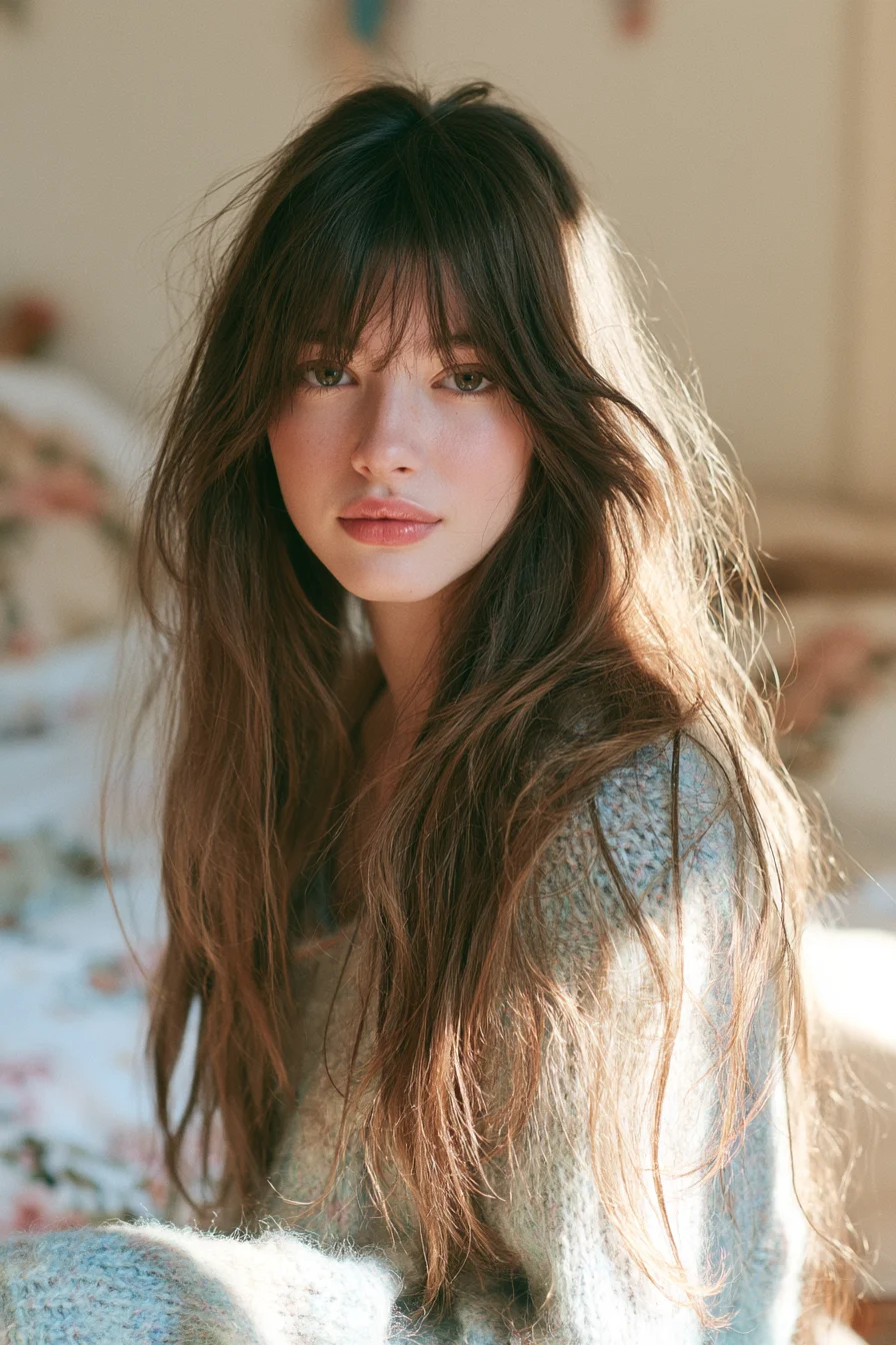 9 light wispy fringe for a sweet hair update 1