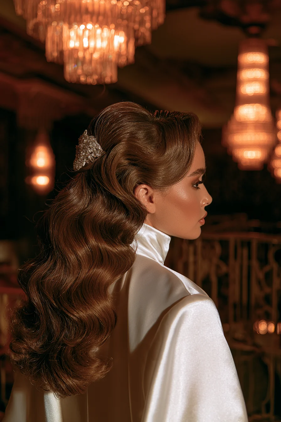 9 vintage glam bridal hair 1