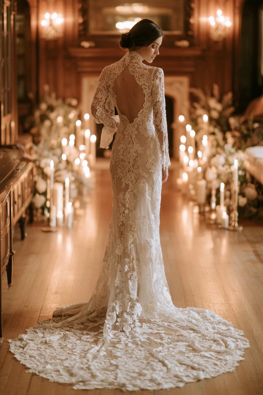 1 elegant open back bridal dress inspiration 1