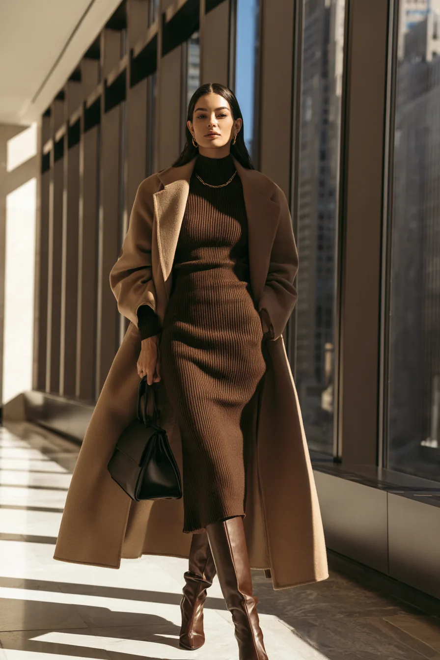 27 Winter Office Outfits for Women That Look Chic and Professional 10 chic dresses for cold office days 1