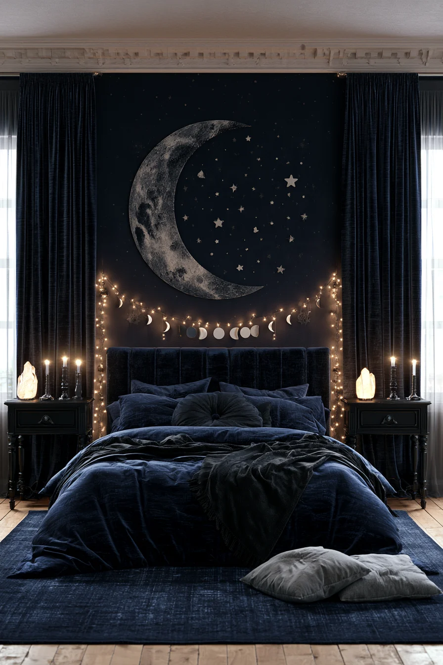 27 Witchy Bedroom Ideas for a Magical and Mystical Retreat 10 lunar inspired bedroom beauty 1