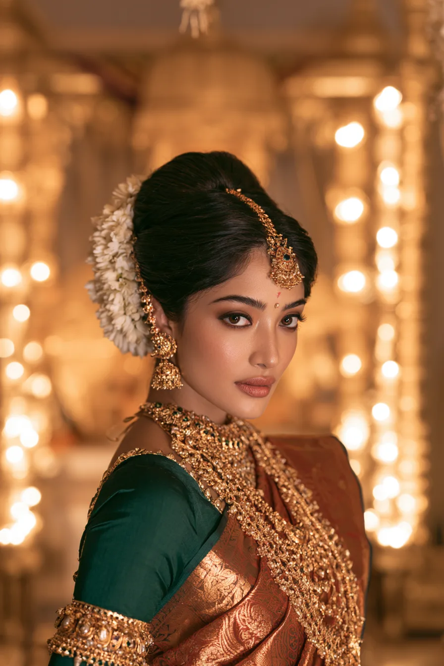 11 radiant traditional bridal bun 1