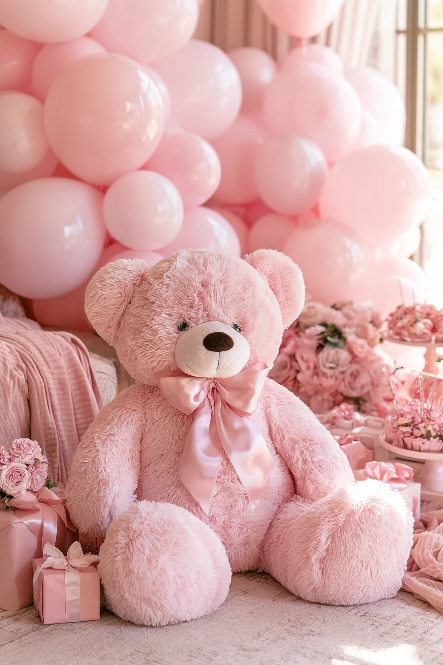 11 sweet pink teddy bear theme 1