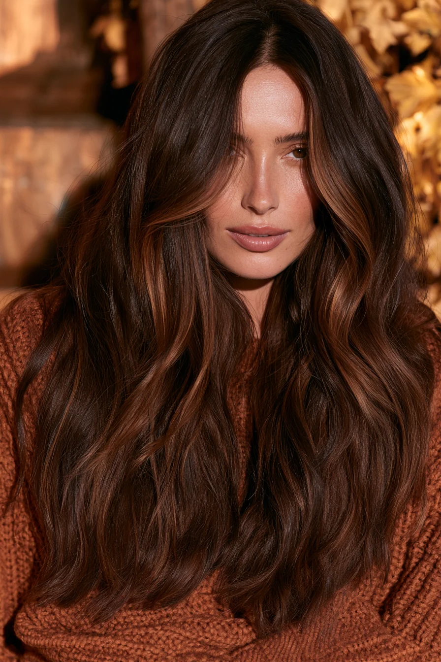 11 warm chestnut balayage elegance 1