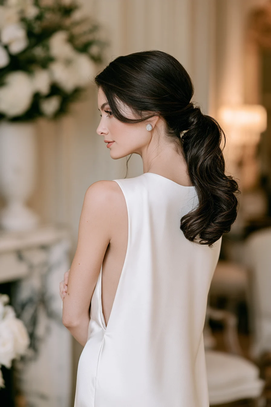 12 elegant low bun wedding style 1