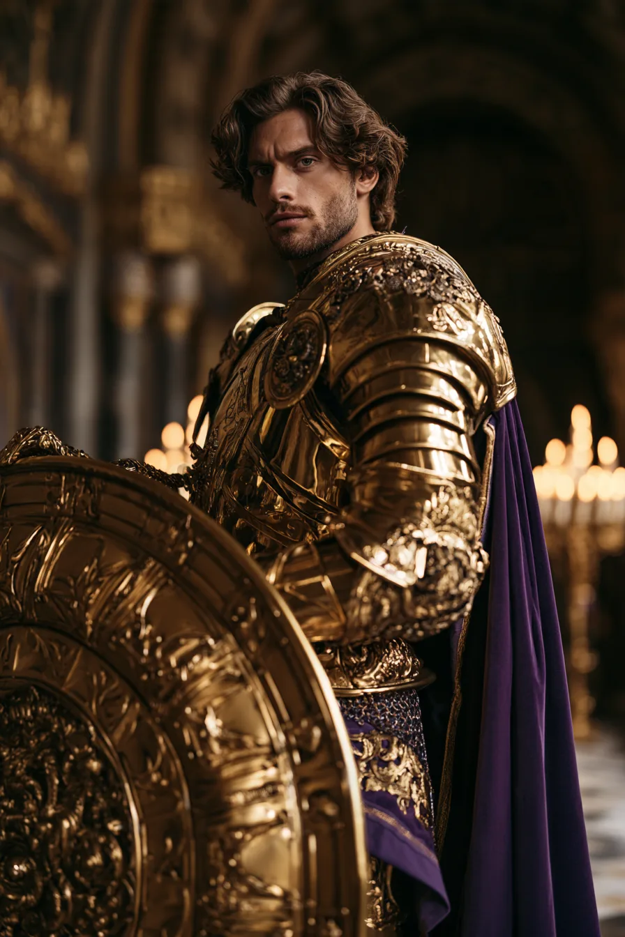12 luxurious golden knight costume styles 1
