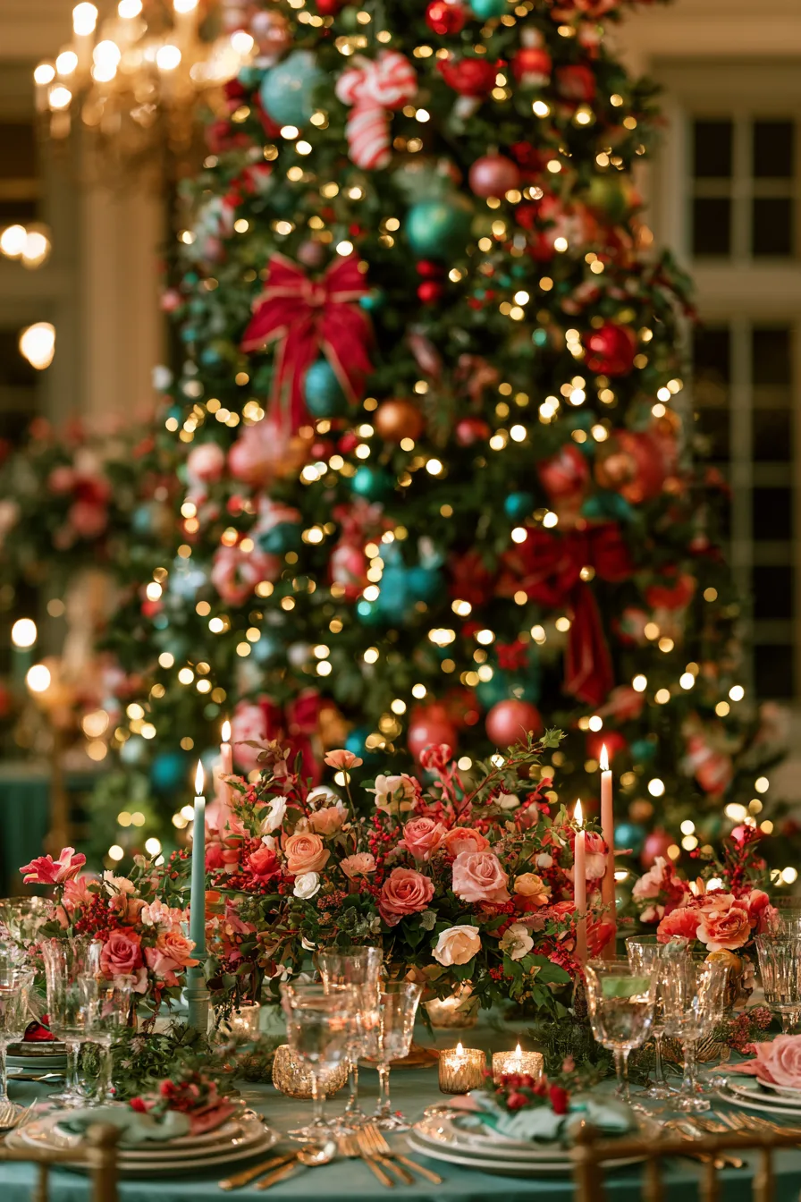 12 playful colorful christmas wedding trees 1