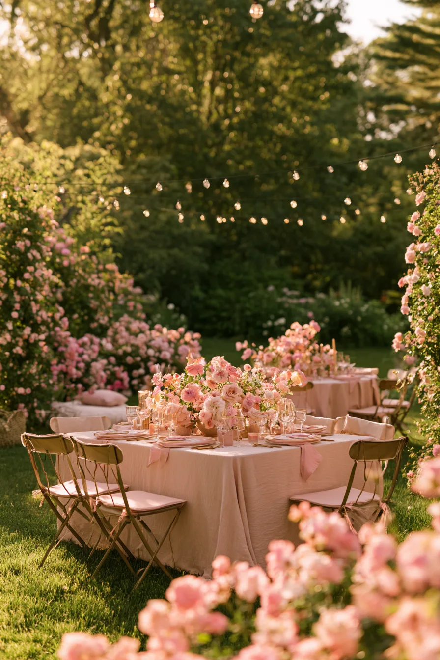 13 charming pink garden gathering 1