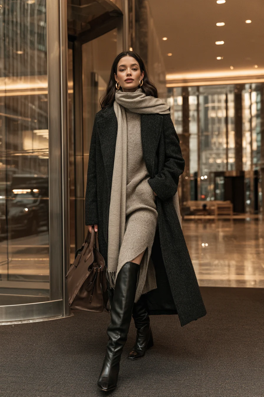 27 Winter Office Outfits for Women That Look Chic and Professional 13 elegant boots for winter office outfits 1