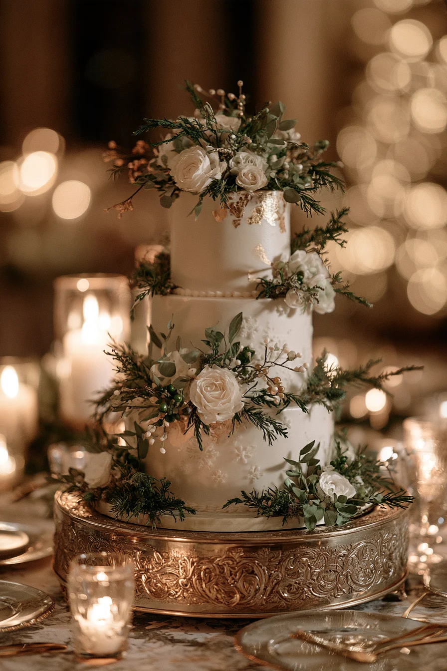 14 beautiful winter wedding cakes 1