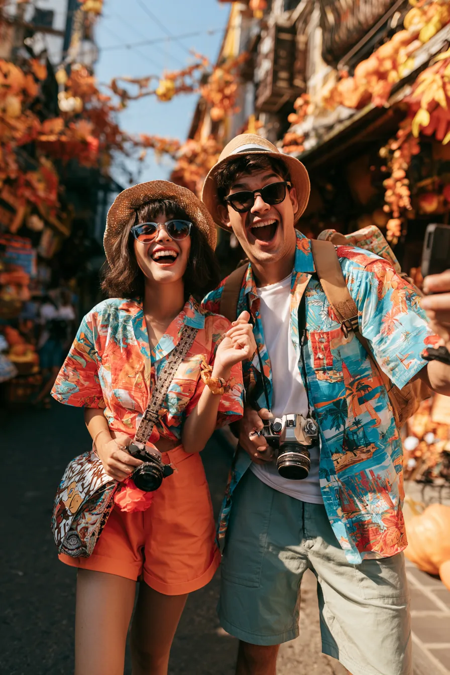 27 Easy Couple Halloween Costumes That Are Cute Creative and Fun 14 funny tourist couple costume ideas 1