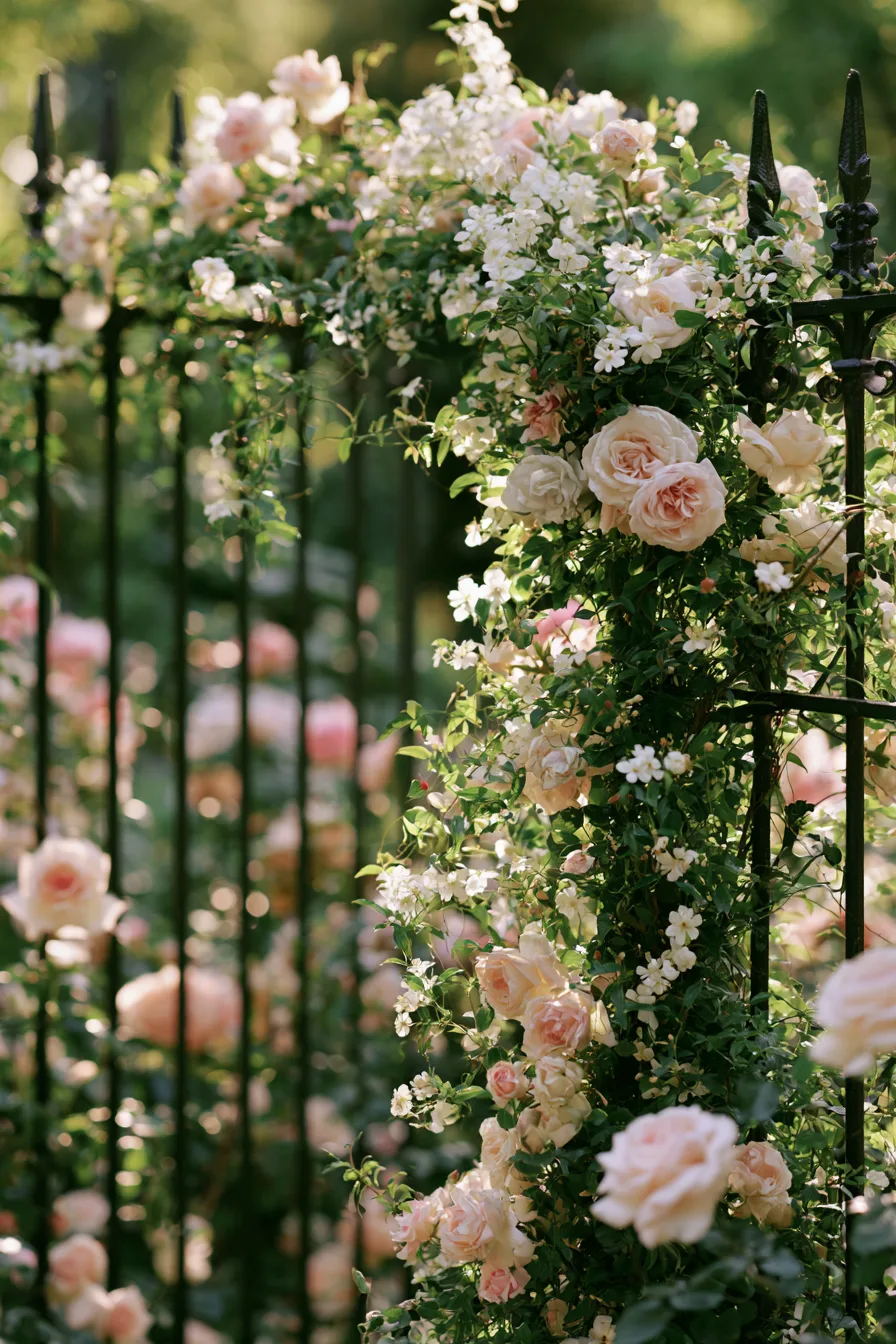 27 Beautiful Wedding Wreath Ideas for a Romantic Celebration 14 romantic garden wedding styling 1