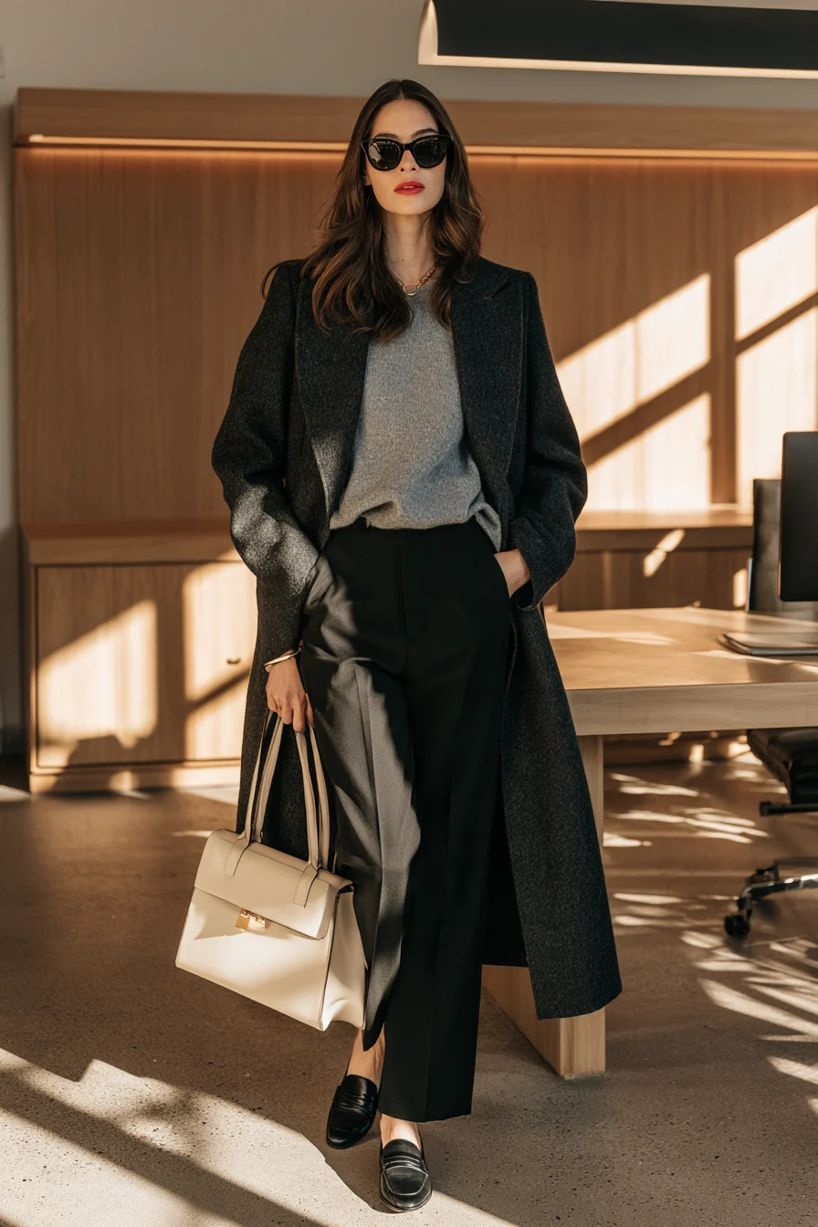 27 Winter Office Outfits for Women That Look Chic and Professional 15 affordable h and m office fashion 1