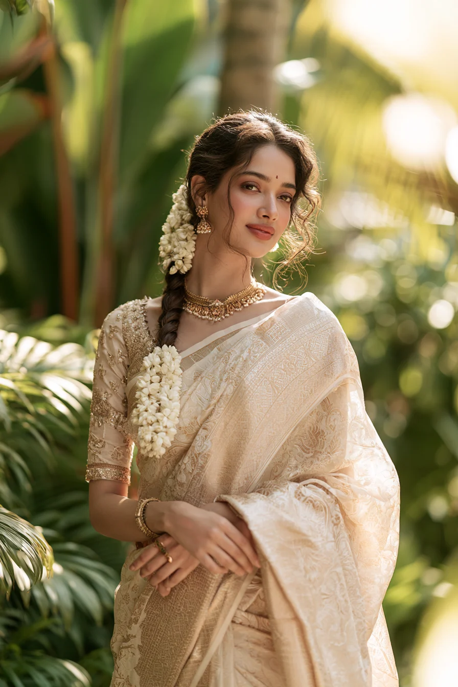 15 beautiful kerala bridal hairstyle 1