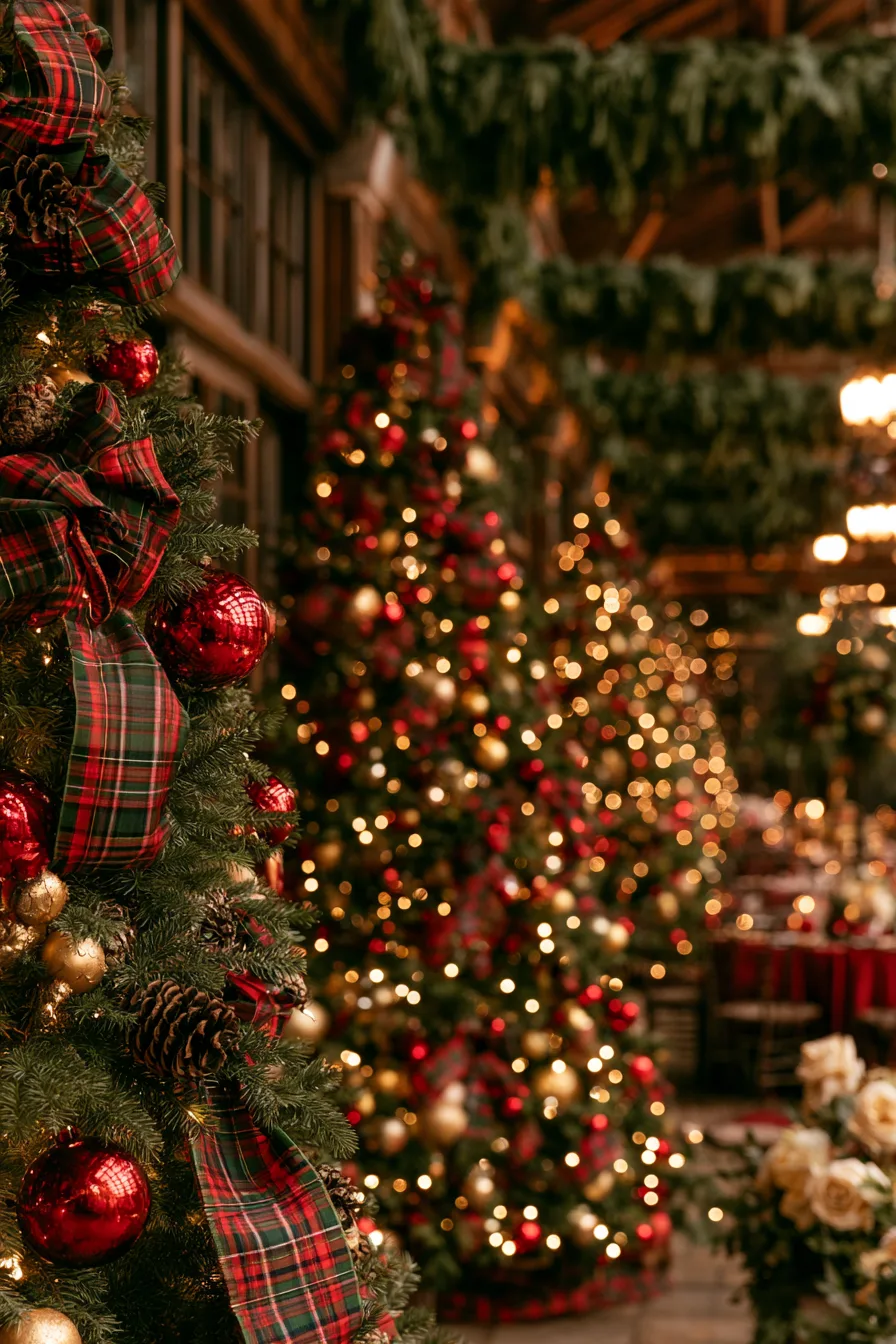 15 classic tartan holiday wedding tree 1