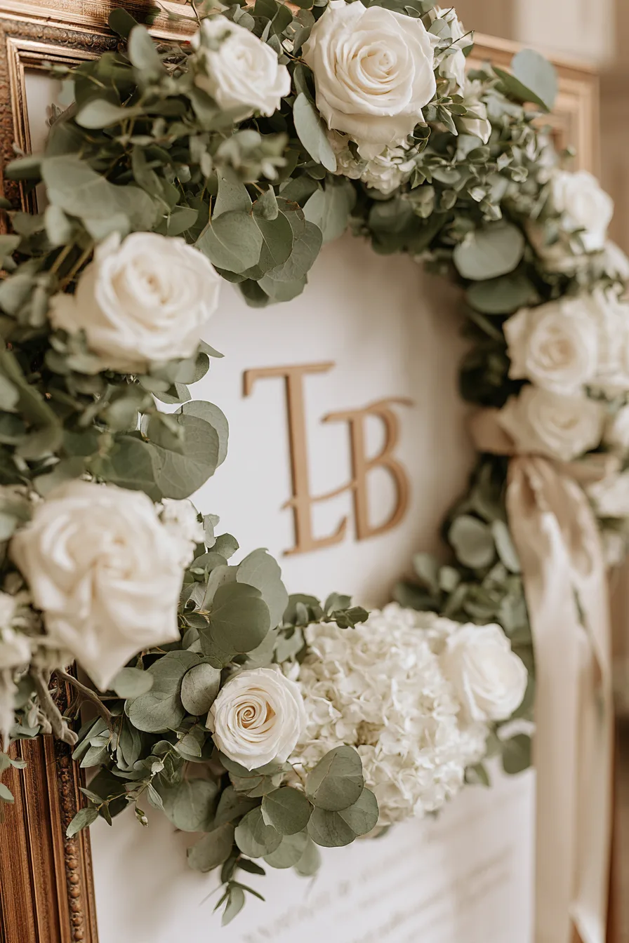 27 Beautiful Wedding Wreath Ideas for a Romantic Celebration 15 unique personalized wedding decorations 1