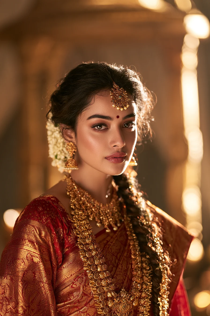 17 elegant tamil bridal hairstyle 1