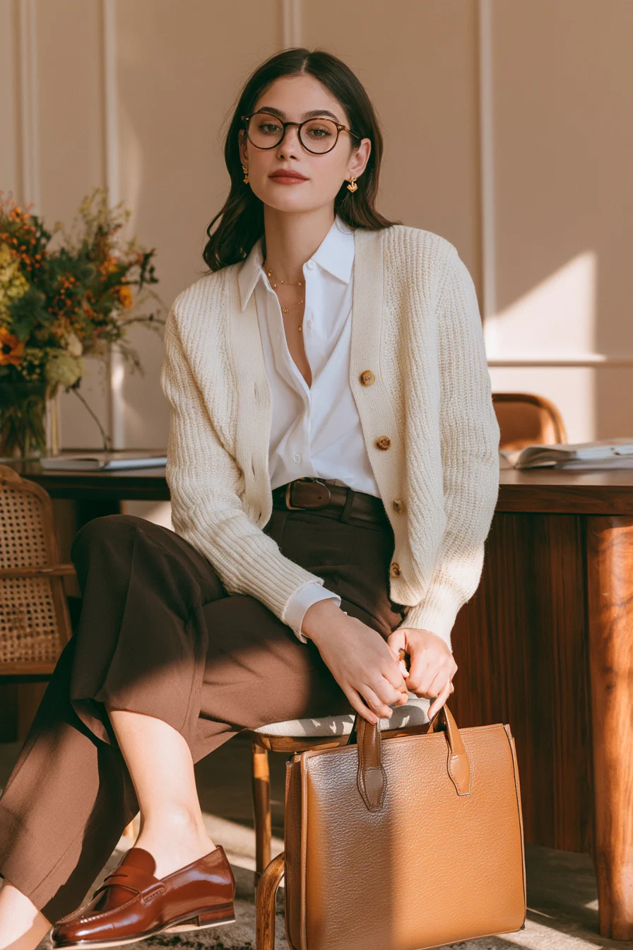 27 Winter Office Outfits for Women That Look Chic and Professional 18 beautiful cardigans for cozy workwear 1