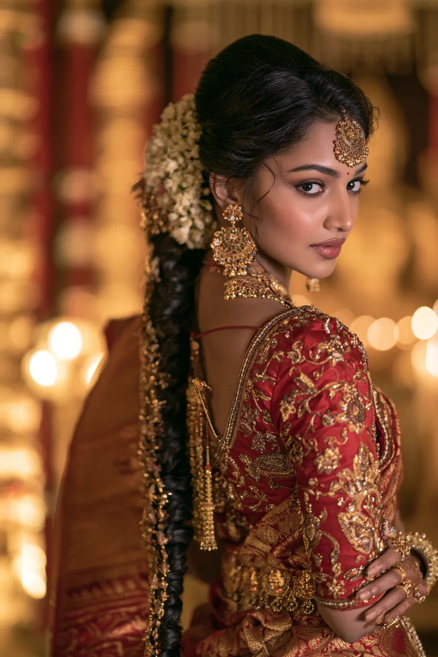18 gorgeous kannada bridal braid 1