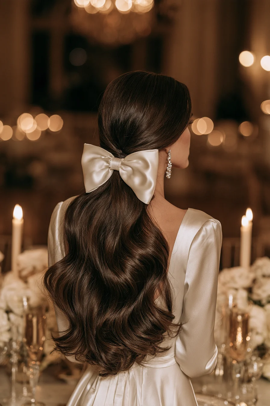 18 luxurious satin bow wedding 1
