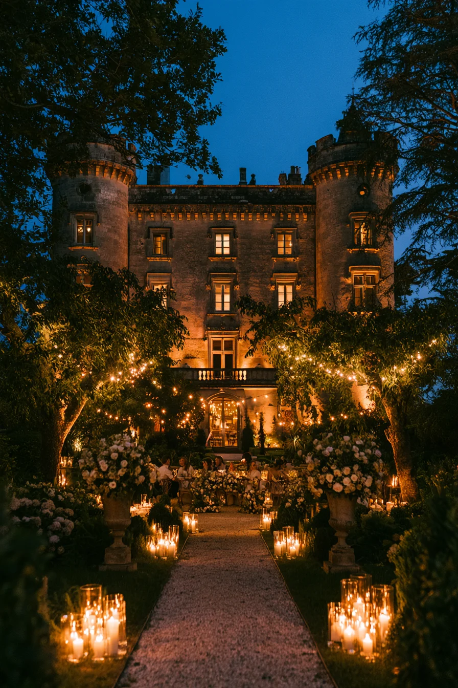 27 Enchanting Castle Wedding Ideas for a Fairytale Celebration 18 magical twilight castle wedding romance 1