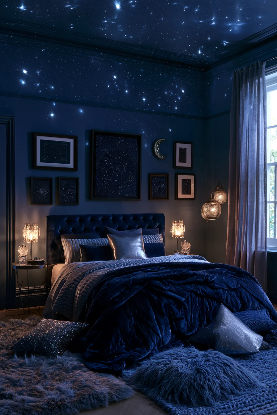27 Witchy Bedroom Ideas for a Magical and Mystical Retreat 18 midnight starry bedroom escape 1