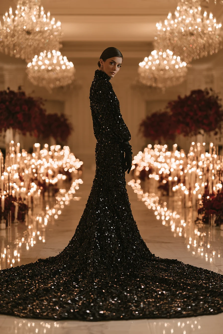 19 black sequin wedding glamour 1