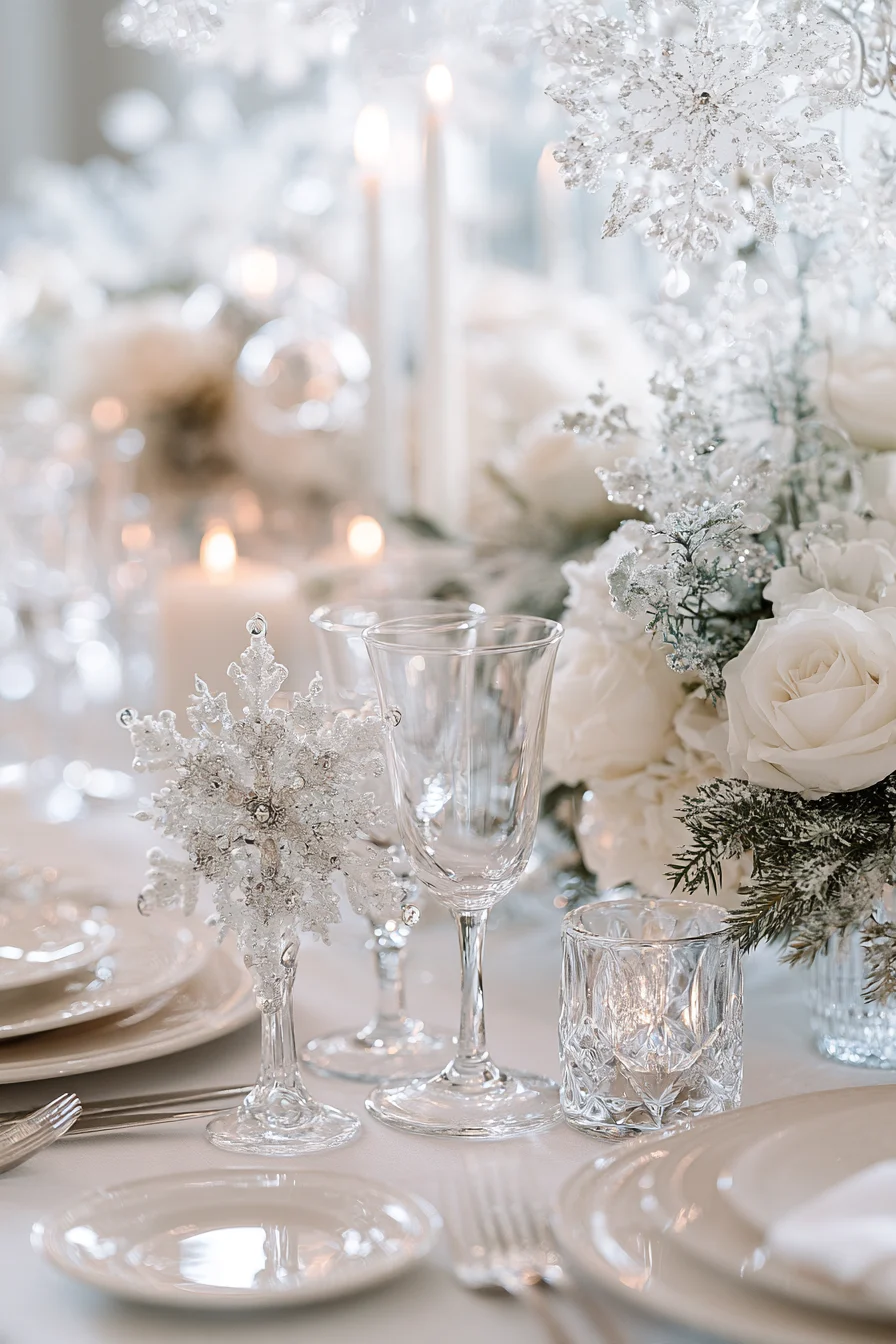 19 elegant snowflake wedding table decorations 1