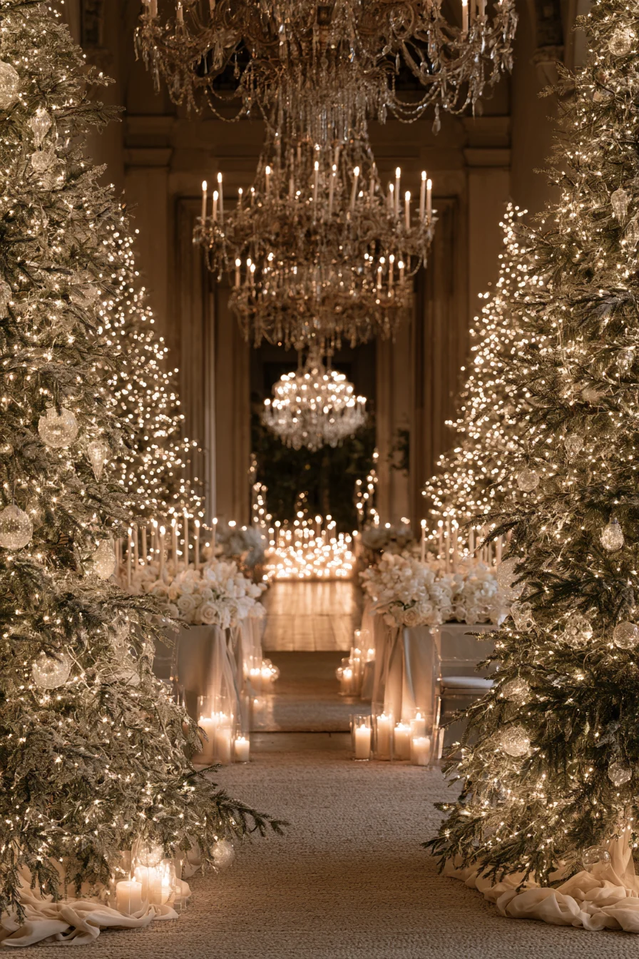 19 glowing fairy light wedding tree ideas 1