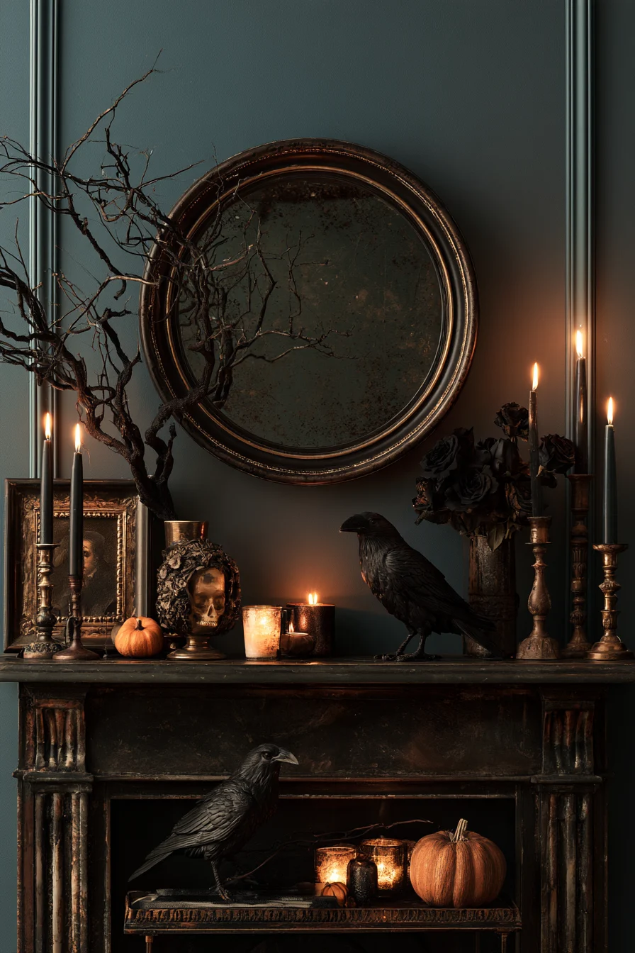 19 gothic raven halloween decorations 1