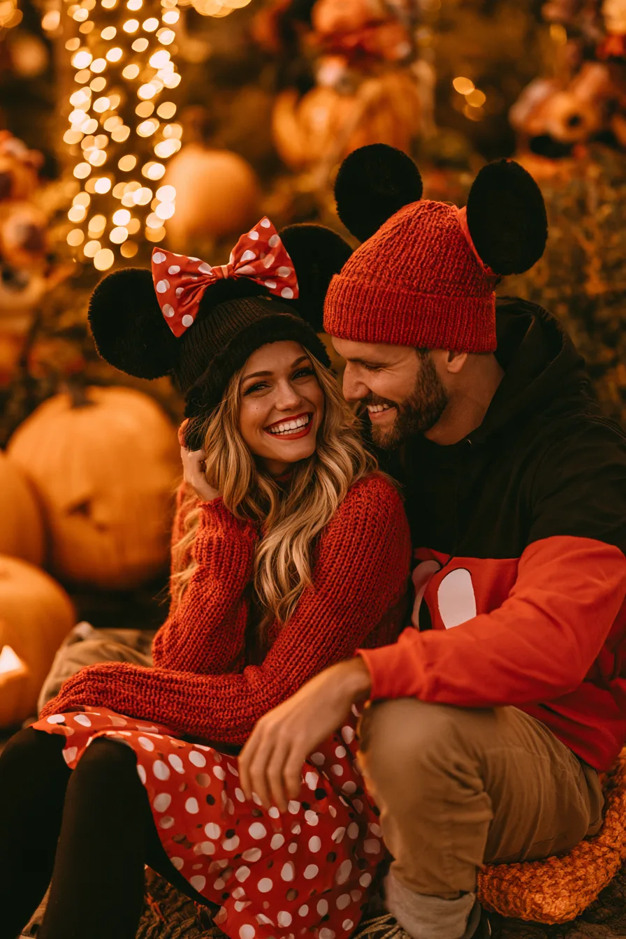 27 Easy Couple Halloween Costumes That Are Cute Creative and Fun 2 adorable mickey minnie costume ideas 1
